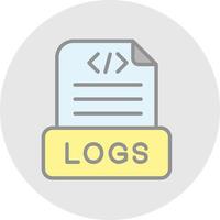 Logs Vector Icon Design