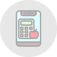 Calorie Calculator Vector Icon Design