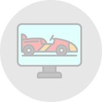 Race Screen Vector Icon Design