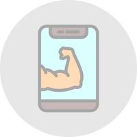 Arm Muscle Vector Icon Design