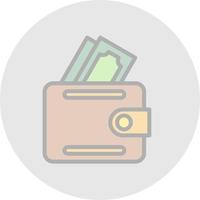 diseño de icono de vector de billetera de dinero