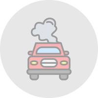 diseño de icono de vector de contaminación de coche