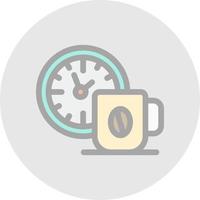 diseño de icono de vector de tiempo de café