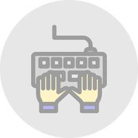 Typing on Keyboard Vector Icon Design