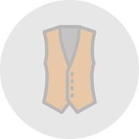 Coat Vest Vector Icon Design