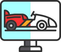 Race Screen Vector Icon Design
