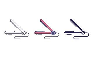 hair iron vector icon