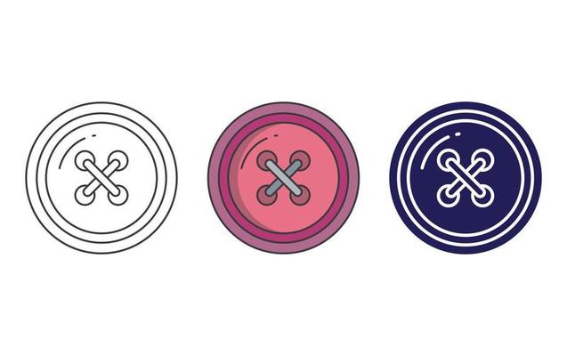 Cloth Button vector icon