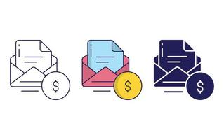 Email money vector icon