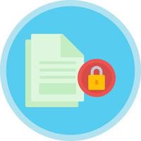 Document Locked Vector Icon Design