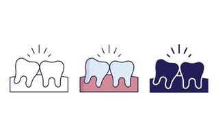 dental sabiduría vector icono