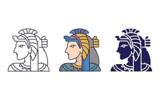 cleopatra vector icono