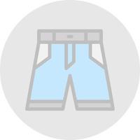 diseño de icono de vector de pantalones cortos de mezclilla