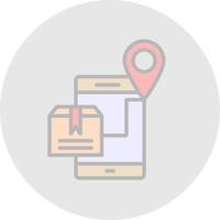 Mobile Shipment Tracking Vector Icon Design