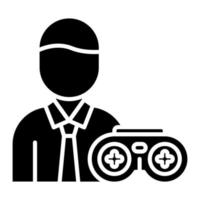 Game Designer Male vector icon