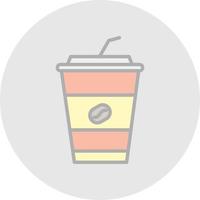 Iced Coffee Vector Icon Design