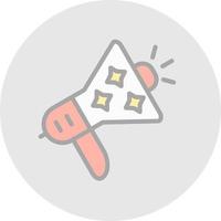 New Year Megaphone Vector Icon Design