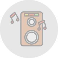 New Year Speaker Vector Icon Design