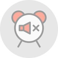 Mute Alarm Clock Vector Icon Design