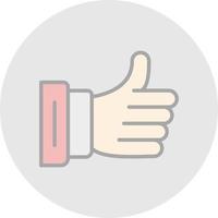 Thumbs Up Vector Icon Design