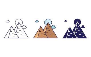 Pyramid vector icon