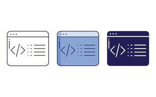 Coding vector icon