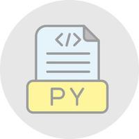 diseño de icono de vector de archivo python