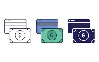 Crypto Cards vector icon