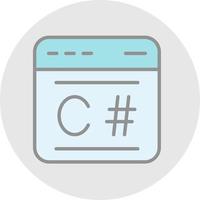 C Sharp Vector Icon Design