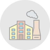 Factory Pollution Vector Icon Design