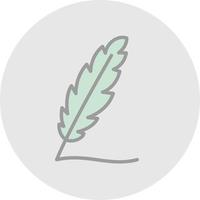 Writing Feather Vector Icon Design