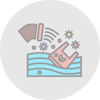 Water Pollution Vector Icon Design