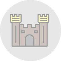 Castle Gate Vector Icon Design