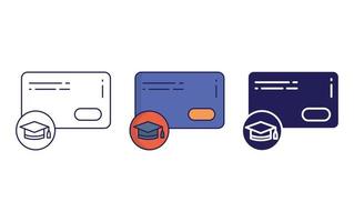 Debit card icon vector