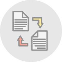 Documents Exchange Vector Icon Design