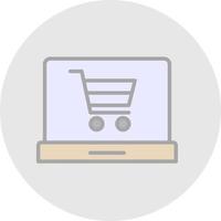 Online Cart Vector Icon Design