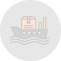 Worldwide Shipping Boat Vector Icon Design