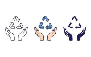 Recycling vector icon