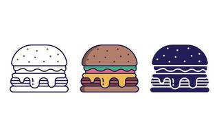 Burger vector icon