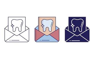 Dental Mail vector icon