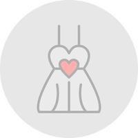 Wedding Female Dress Vector Icon Design