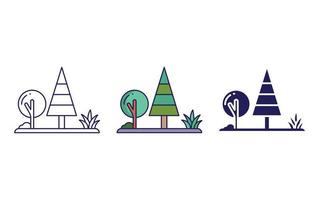 icono de vector de bosque