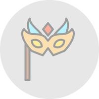 New Year Mask Vector Icon Design