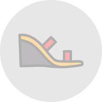 Wedge Heel Vector Icon Design