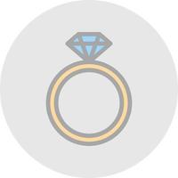 diseño de icono de vector de anillo de diamante