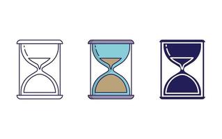 hora vaso vector icono