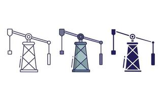 Oil Derrick vector icon