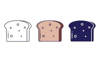 Bread slice vector icon
