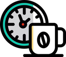 diseño de icono de vector de tiempo de café