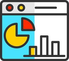 Webpage Statistics Vector Icon Design